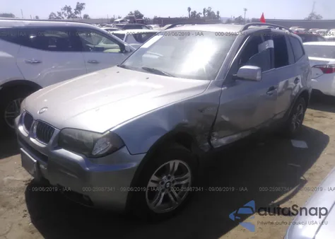 2006 BMW X3 3.0I z USA, uszkodzony, nr VIN WBXPA93486WD34304